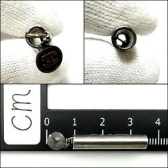 #105  Authentic Chanel Drop Stud Earrings - Picture 5 of 7